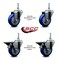 Service Caster 35 Inch Blue Polyurethane 12 MM Threaded Stem Caster Set 2 Brakes SCC SCC-TS20S3514-PPUB-BLUE-M1215-2-PLB2 - alternate 3